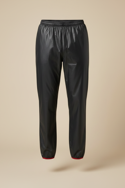 Pantalon De Pluie Noir Coupe Droite Imperméable Sportif Uni - Polyester - vue 3
