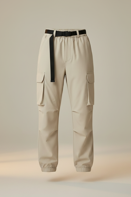 Pantalon De Pluie Beige Cargo Élastique Femme - Polyester - vue 3