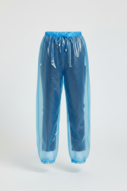 Pantalon De Pluie Transparent Bleu Jetable Léger Enfant - Polyester - vue 3