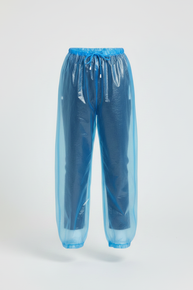 Pantalon De Pluie Transparent Bleu Jetable Léger Enfant - Polyester - vue 3