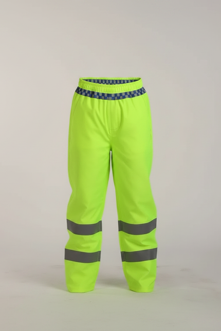 Pantalon De Pluie Jaune Fluo Imperméable Réfléchissant Enfant - Polyester - vue 3