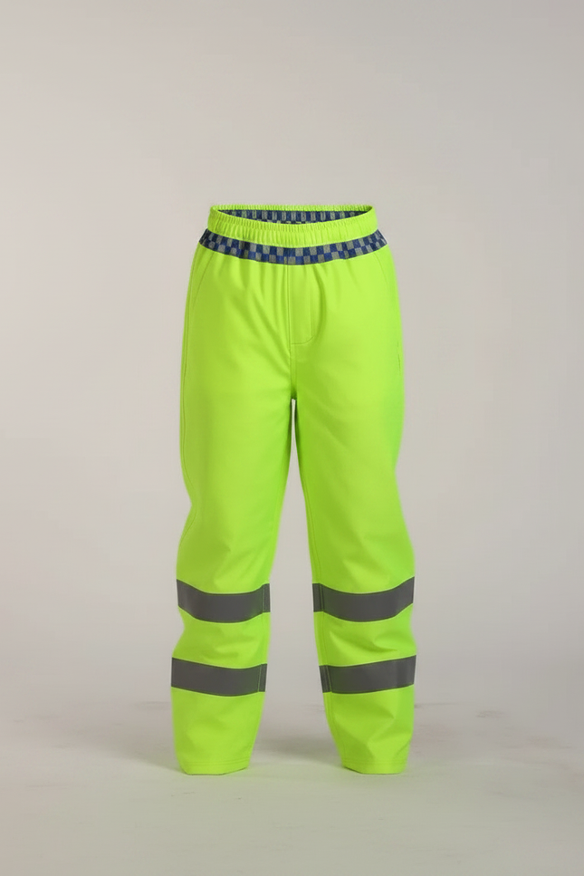 Pantalon De Pluie Jaune Fluo Imperméable Réfléchissant Enfant - Polyester - vue 3