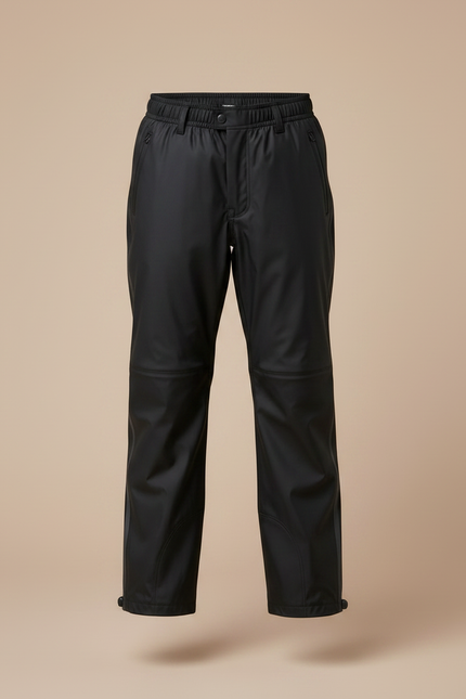 Pantalon De Pluie Noir Imperméable Enfant Droit Sportif - Polyester - vue 3