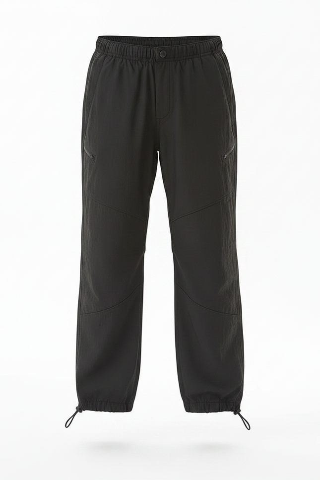 Pantalon De Pluie Noir Ample Enfant Cordon - Polyester - vue 3