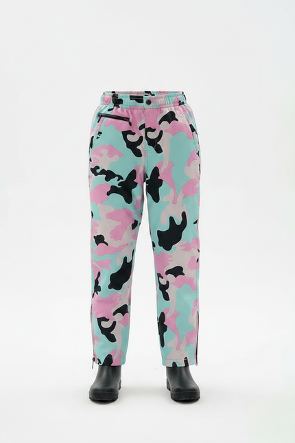 Pantalon De Pluie Camouflage Enfant Imperméable Rose Bleu - Multicolore Polyester - vue 3