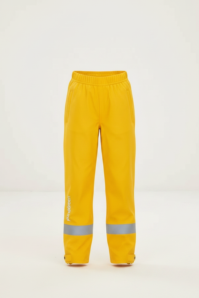 Pantalon De Pluie Jaune Imperméable Réfléchissant Ample Enfant - Polyester - vue 3