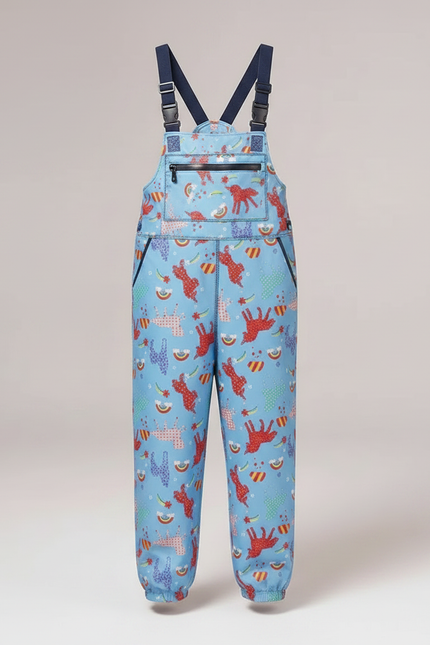 Pantalon De Pluie Bleu Imperméable Motif Animaux Mignon Enfant - Polyester - vue 3
