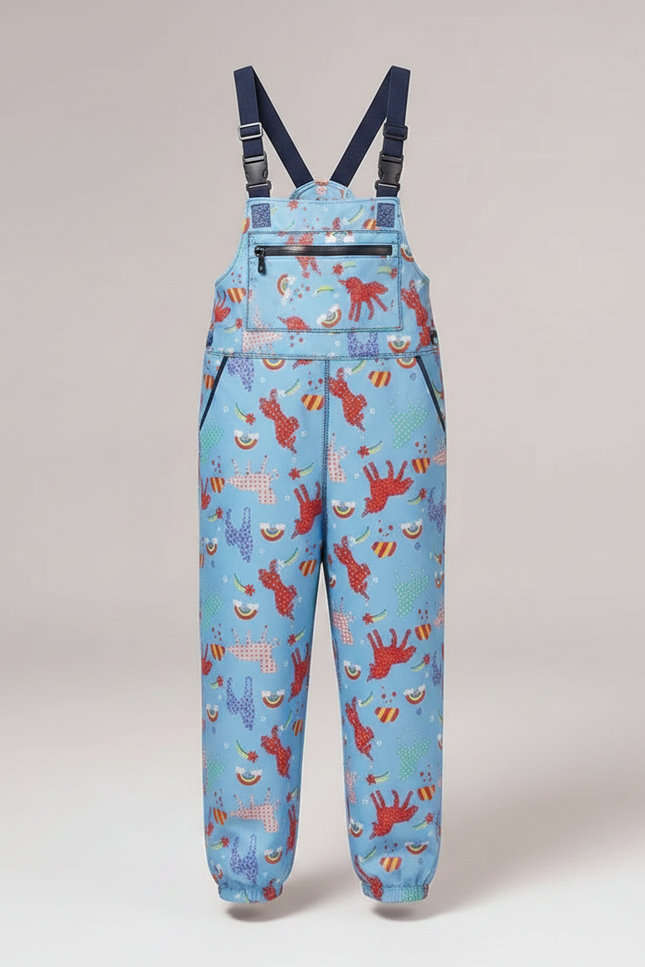 Pantalon De Pluie Bleu Imperméable Motif Animaux Mignon Enfant - Polyester - vue 3