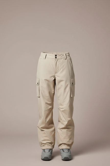 Pantalon De Pluie Beige Cargo Ample Imperméable Femme - Polyester - vue 3