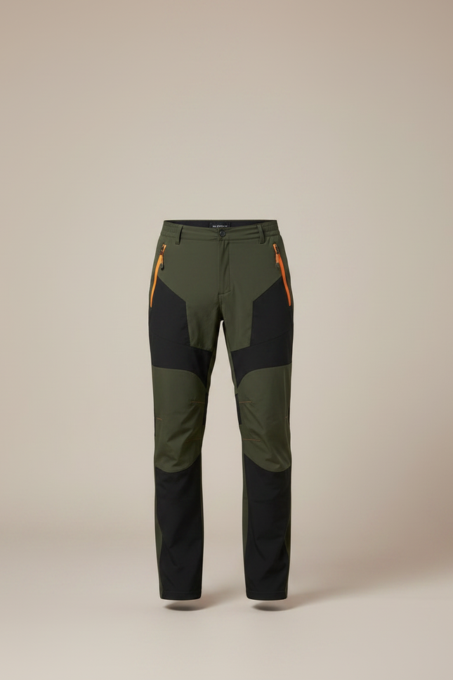 Pantalon De Pluie Vert Kaki Extensible Imperméable Randonnée - Polyester - vue 3