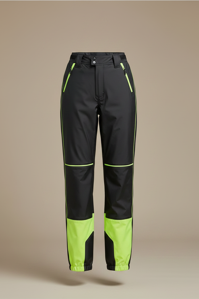Pantalon De Pluie Noir Néon Imperméable Unisexe Sport - Polyester - vue 3