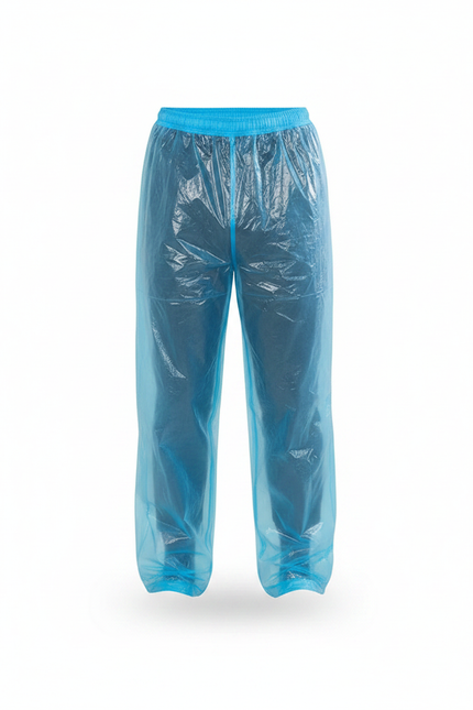 Pantalon De Pluie Bleu Transparent Jetable Ample Homme - Polyester - vue 3