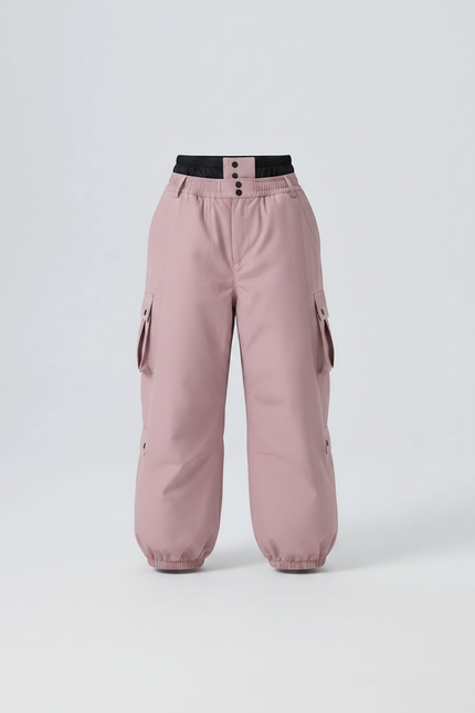 Pantalon De Pluie Rose Cargo Ample Imperméable Enfant - Polyester - vue 3