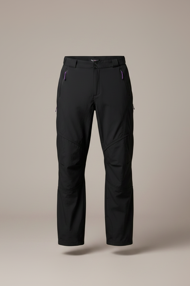 Pantalon De Pluie Noir Imperméable Randonnée Homme - Polyester - vue 3