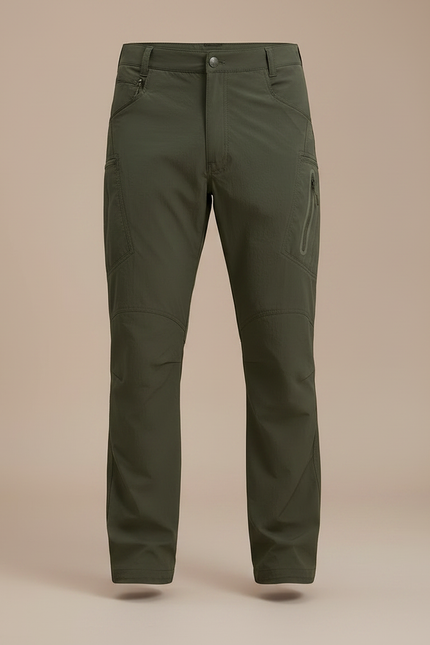 Pantalon De Pluie Vert Olive Cargo Léger Imperméable Homme - Polyester - vue 3