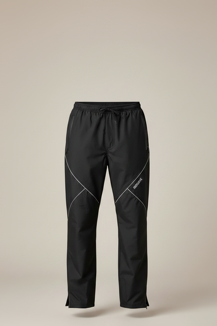 Pantalon De Pluie Noir Imperméable Réfléchissant Homme Sport - Polyester - vue 3