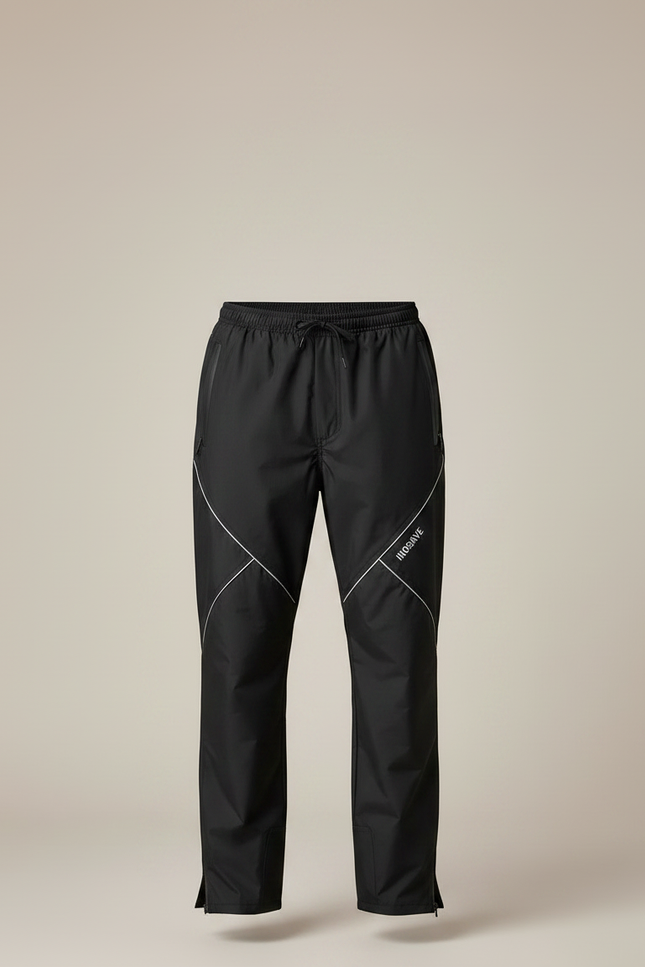 Pantalon De Pluie Noir Imperméable Réfléchissant Homme Sport - Polyester - vue 3