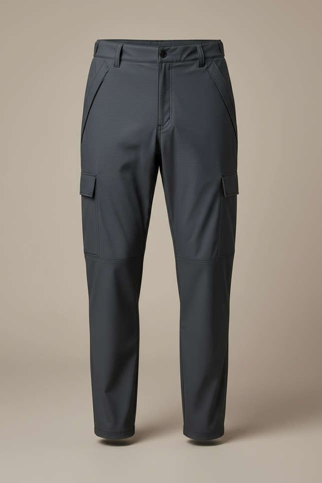 Pantalon De Pluie Gris Cargo Imperméable Unisexe Moderne - Polyester - vue 3