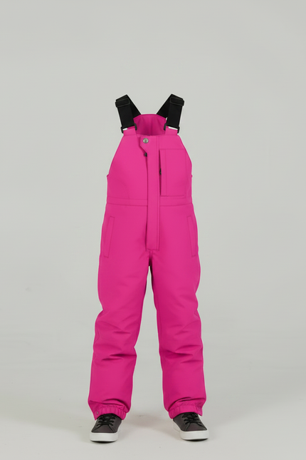 Pantalon De Pluie Rose Bretelles Imperméable Enfant Ski - Polyester - vue 3