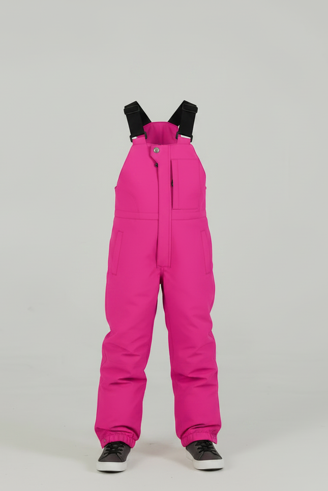 Pantalon De Pluie Rose Bretelles Imperméable Enfant Ski - Polyester - vue 3