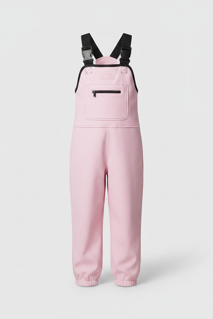 Pantalon De Pluie Rose Bretelles Imperméple Enfant - Polyester - vue 3