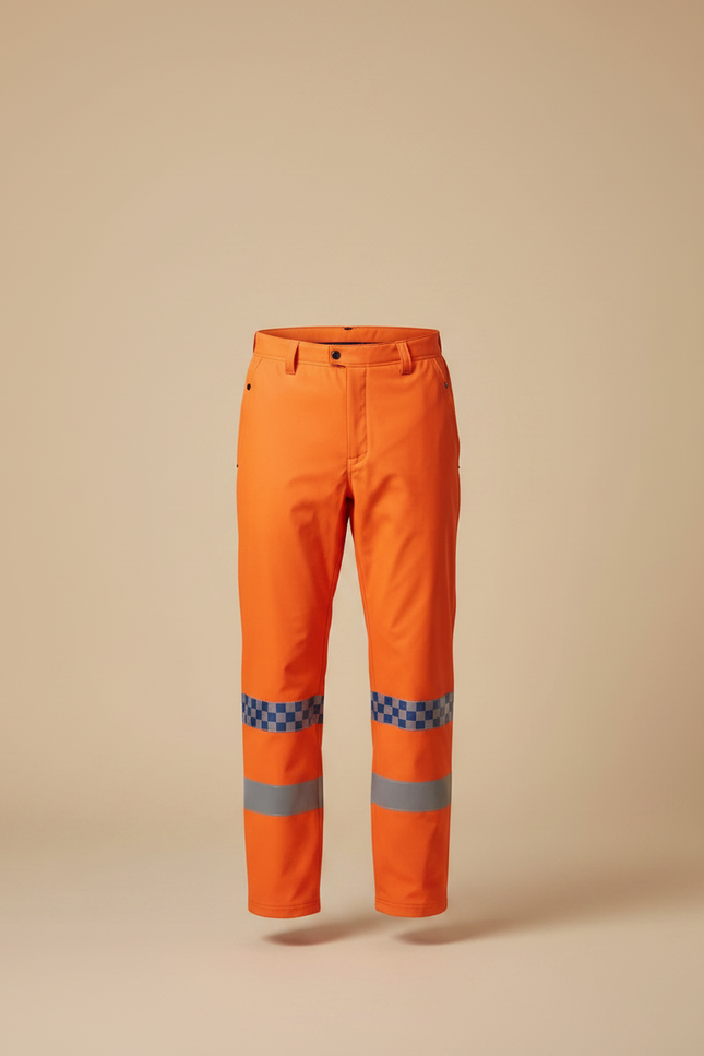 Pantalon De Pluie Orange Réfléchissant Imperméable Sécurité Homme - Polyester - vue 3