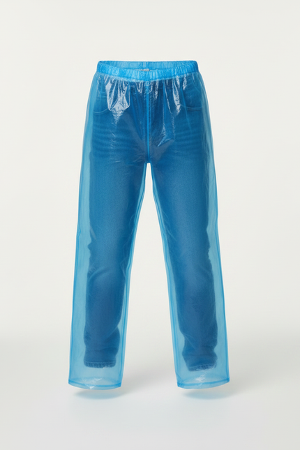 Pantalon De Pluie Bleu Transparent Jetable Ample Garçon - Polyester - vue 3