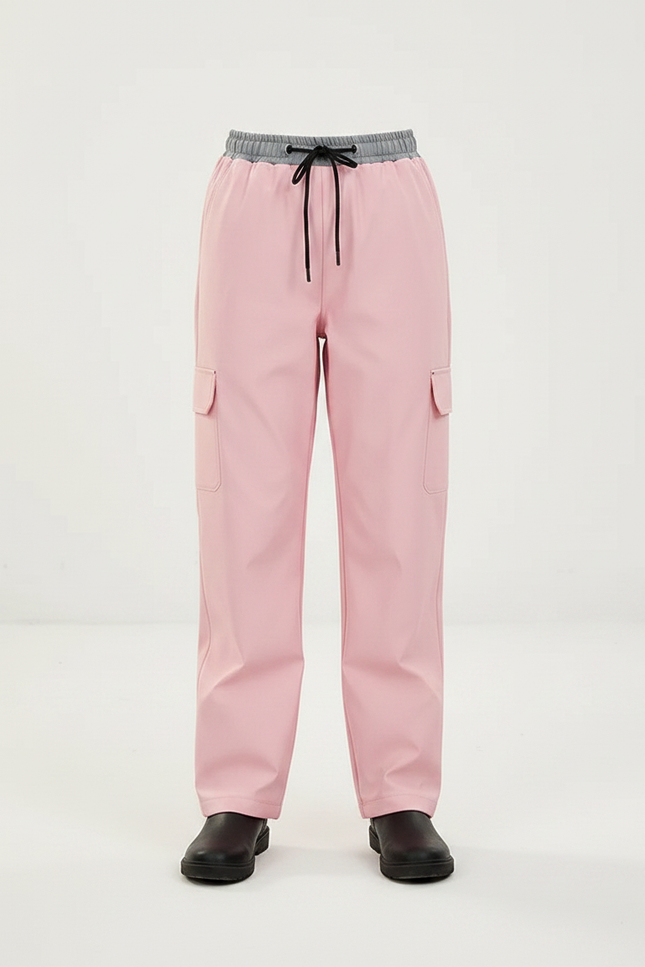 Pantalon De Pluie Rose Imperméable Cargo Enfant - Polyester - vue 3