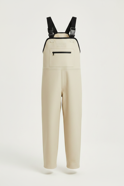 Pantalon De Pluie Beige Enfant Imperméable Bretelles Salopette - Polyester - vue 3
