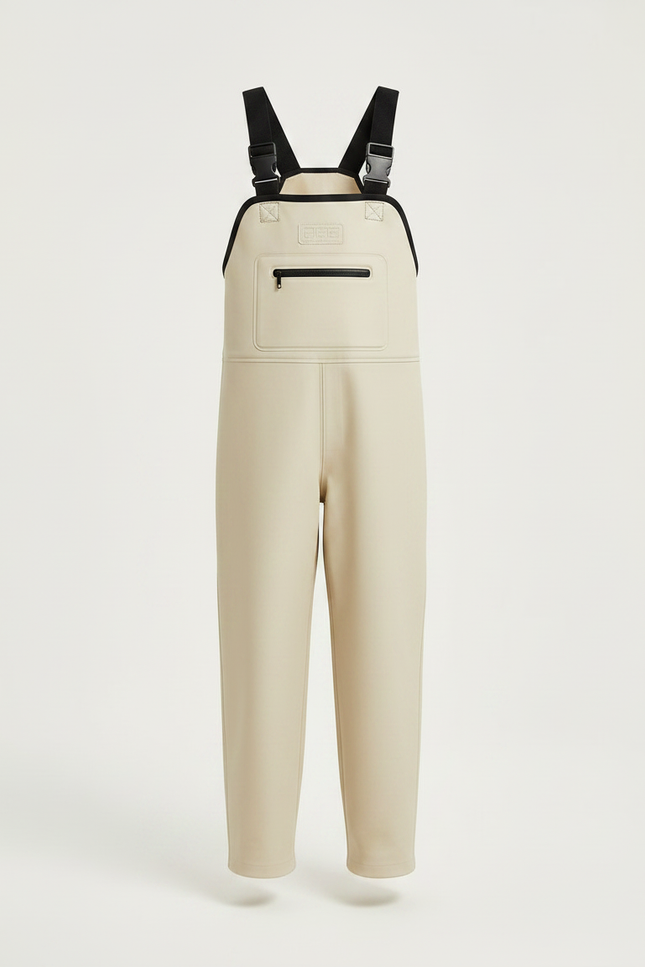 Pantalon De Pluie Beige Enfant Imperméable Bretelles Salopette - Polyester - vue 3