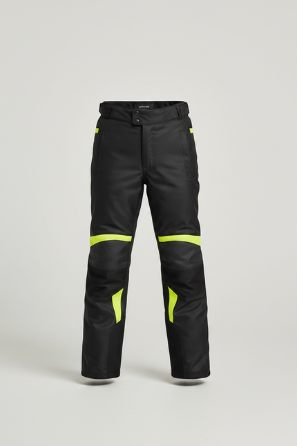 Pantalon De Pluie Noir Imperméable Enfant Bandes Jaunes Fluorescentes - Polyester - vue 3