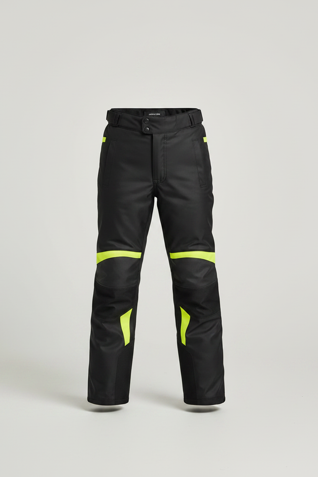 Pantalon De Pluie Noir Imperméable Enfant Bandes Jaunes Fluorescentes - Polyester - vue 3
