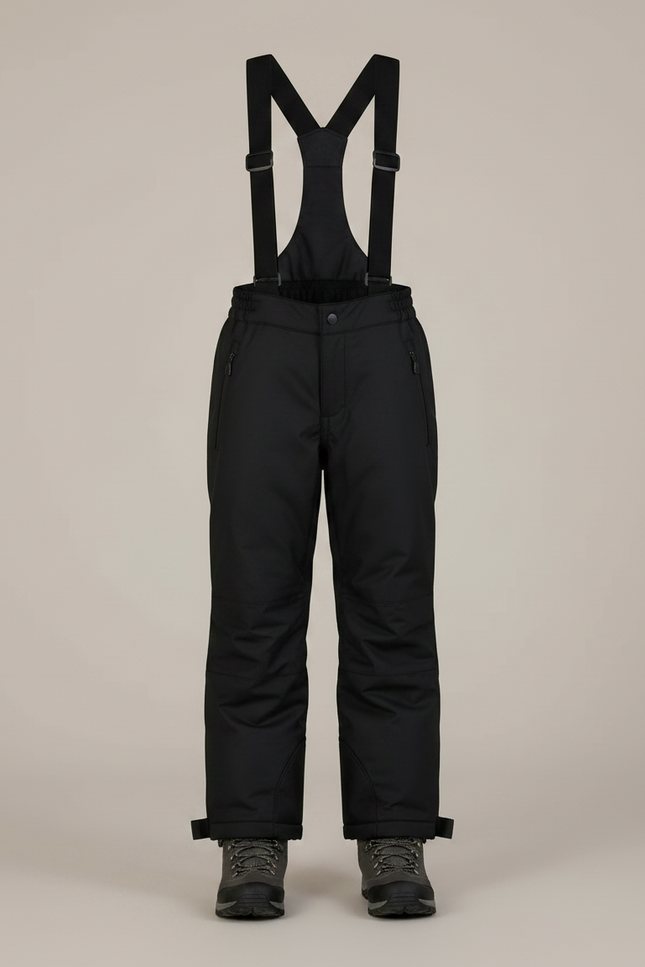 Pantalon De Pluie Noir Imperméable Enfant Ski Bretelles - Polyester - vue 3