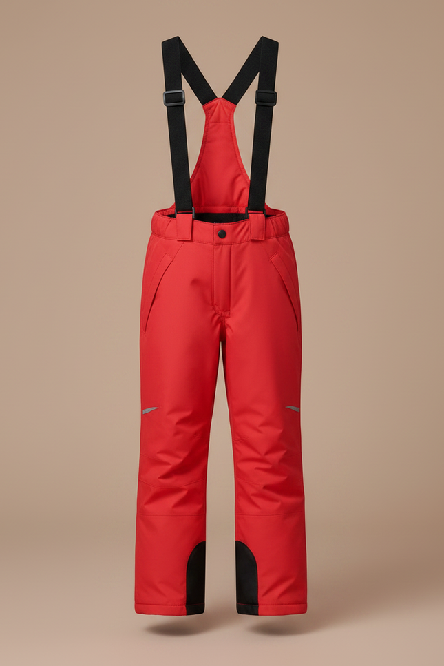 Pantalon De Pluie Rouge Imperméable Enfant Salopette Hiver - Polyester - vue 3