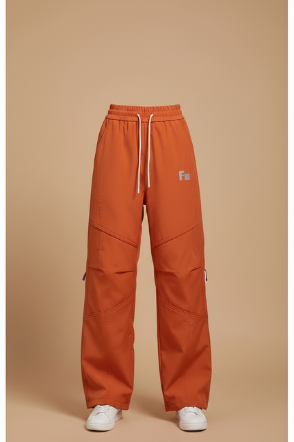 Pantalon De Pluie Orange Ample Imperméable Fonctionnel Décontracté - Polyester - vue 3