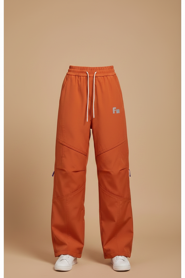 Pantalon De Pluie Orange Ample Imperméable Fonctionnel Décontracté - Polyester - vue 3