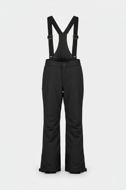 Pantalon De Pluie Noir Imperméable Bretelles Enfant Ski - Polyester - vue 3