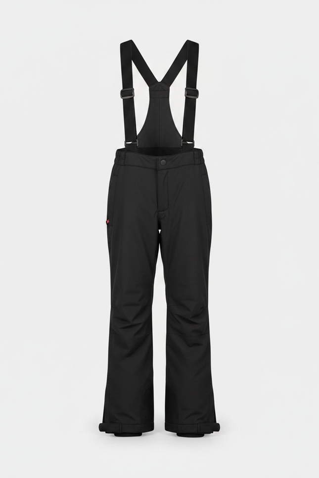 Pantalon De Pluie Noir Imperméable Bretelles Enfant Ski - Polyester - vue 3