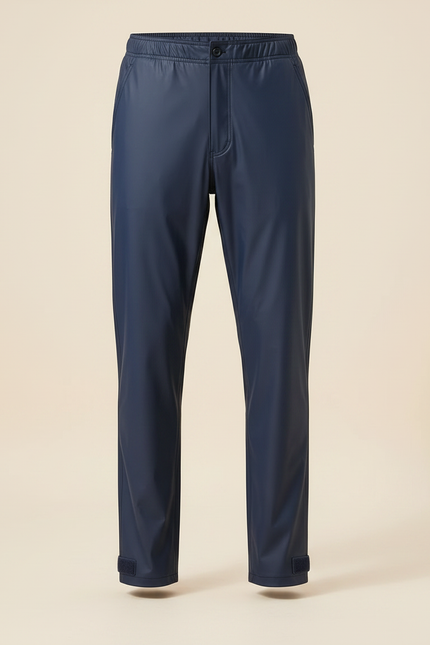 Pantalon De Pluie Bleu Marine Imperméable Homme Décontracté - Polyester - vue 3