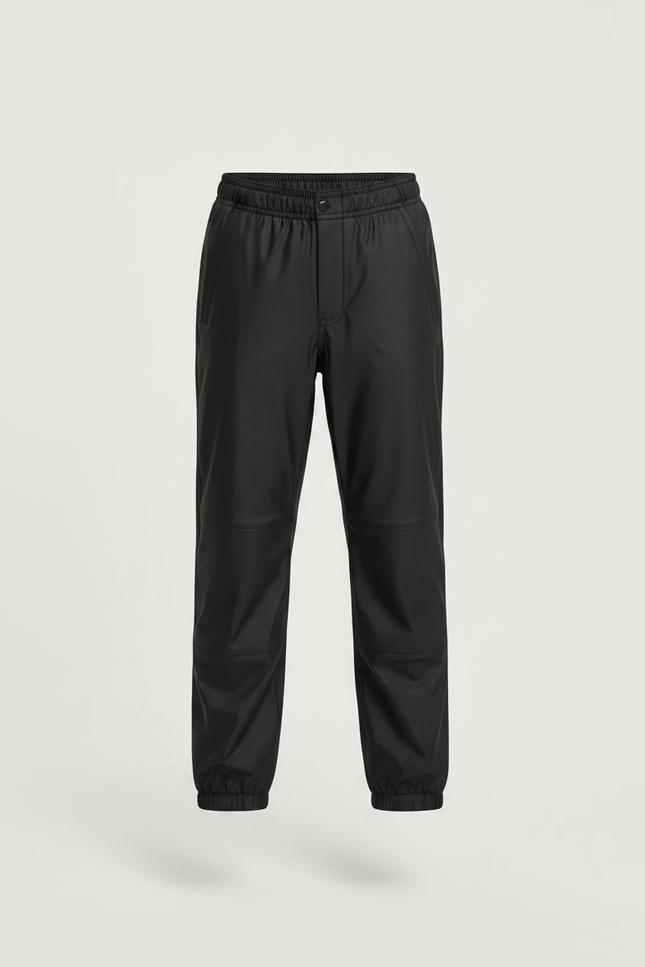 Pantalon De Pluie Noir Enfant Imperméple Ajustable Simple - Polyester - vue 3