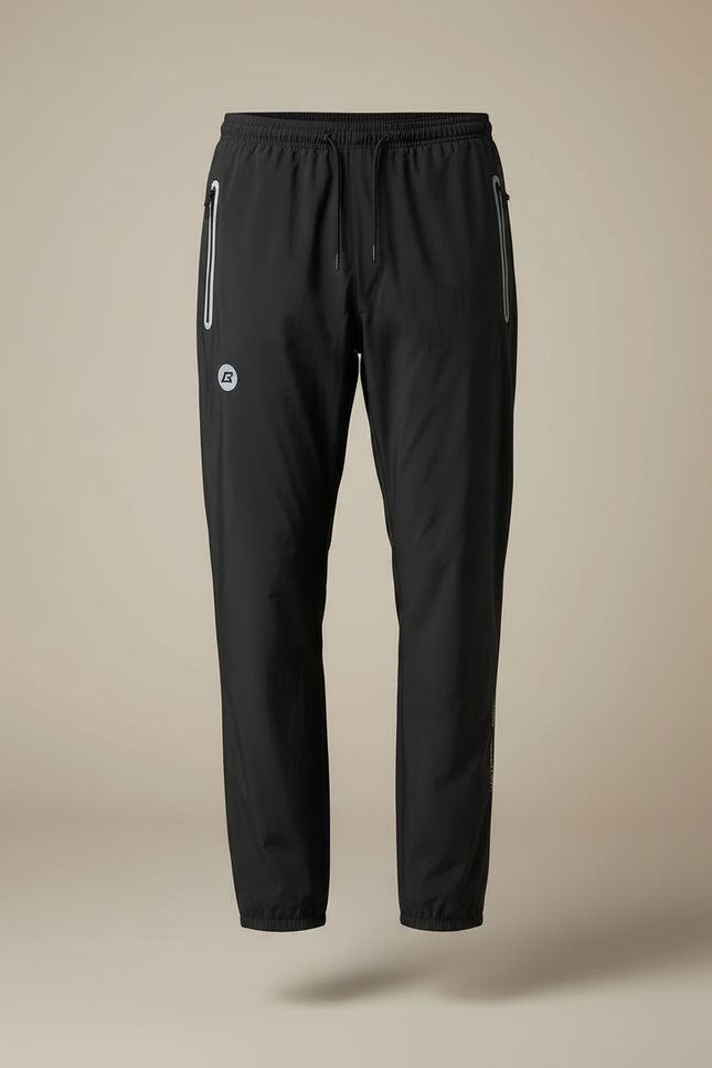 Pantalon De Pluie Noir Imperméable Sportif Réfléchissant - Polyester - vue 3