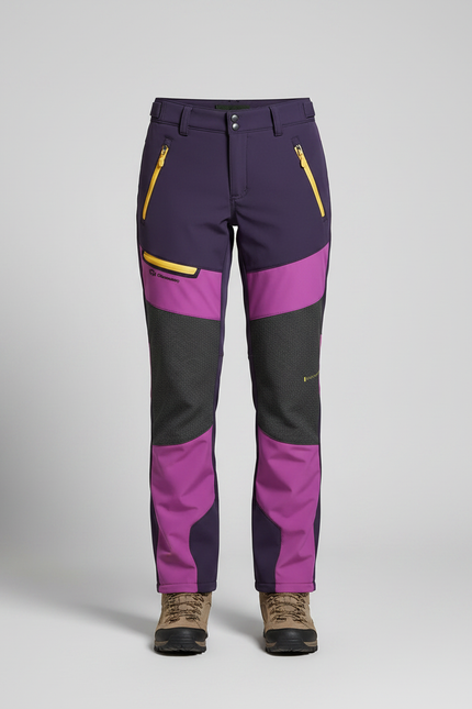 Pantalon De Pluie Violet Imperméable Randonnée Softshell Femme - Polyester - vue 3
