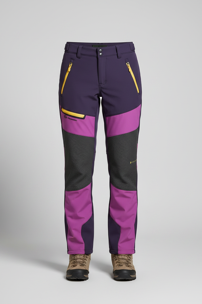 Pantalon De Pluie Violet Imperméable Randonnée Softshell Femme - Polyester - vue 3