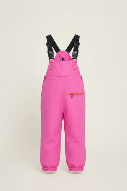 Pantalon De Pluie Enfant Imperméable Rose Bretelles - Polyester - vue 3
