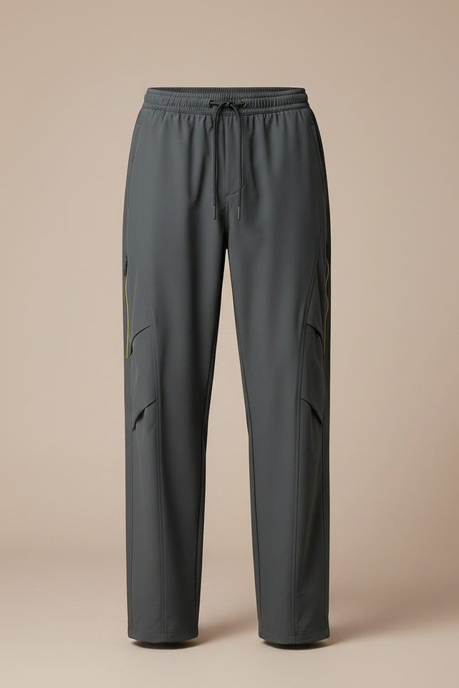 Pantalon De Pluie Gris Cargo Imperméable Décontracté Homme - Polyester - vue 3