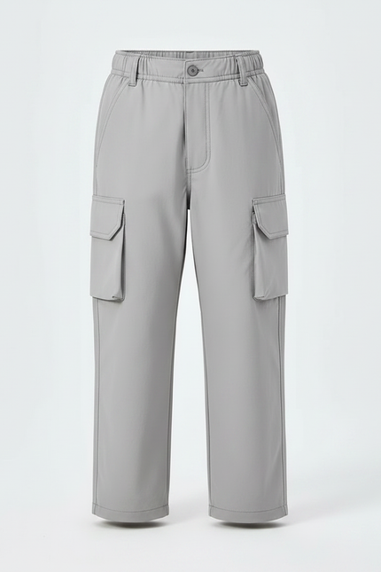 Pantalon De Pluie Gris Cargo Imperméable Enfant Hiver - Polyester - vue 3
