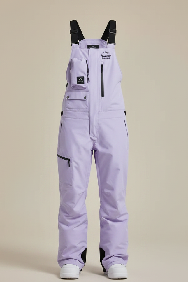 Pantalon De Pluie Lilas Bretelles Imperméable Ski Femme - Violet Polyester - vue 3
