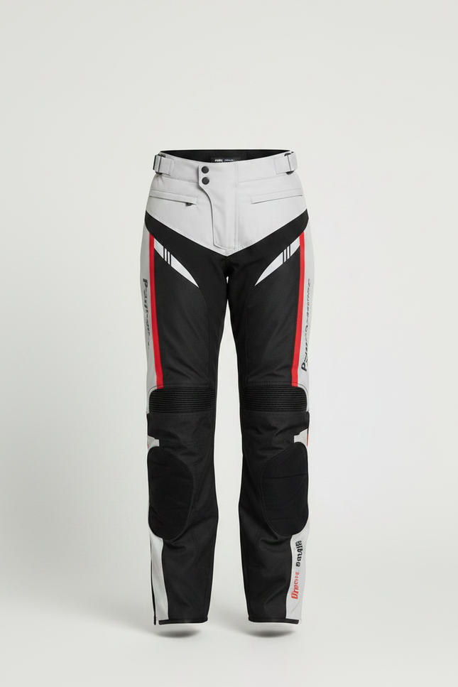 Pantalon De Pluie Moto Imperméable Réfléchissant Noir Blanc - Multicolore Polyester - vue 3