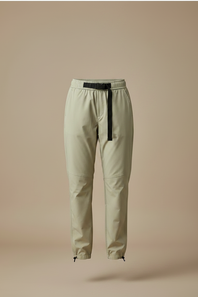 Pantalon De Pluie Léger Kaki Ample Ceinturé Femme - Polyester - vue 3