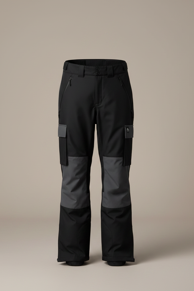 Pantalon De Pluie Noir Bretelles Imperméable Unisexe Ski - Polyester - vue 3